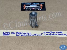 NOS 1961 1962 Cadillac Deville Eldorado Fleetwood  (exc. 75 Series Limo) LONG GLOVE BOX LOCK CYLINDER HOUSING